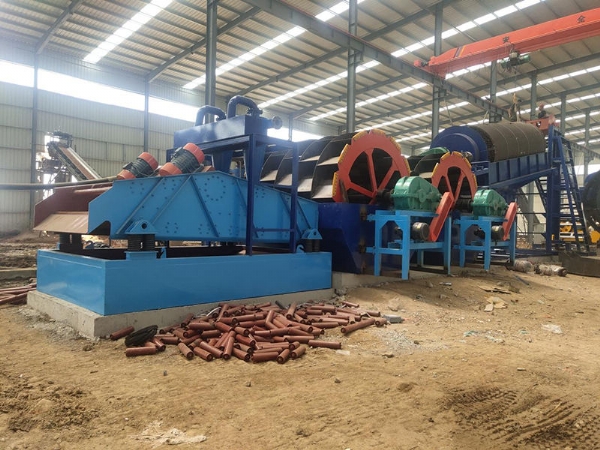 Wheel type sand washing machine production line